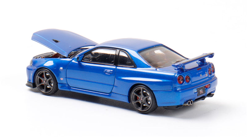 Focal Horizon Nissan GT-R R34 V-SPEC-II Blue Limited Edition 999PCS ONLY 1:64 Car Pre-built Model view7