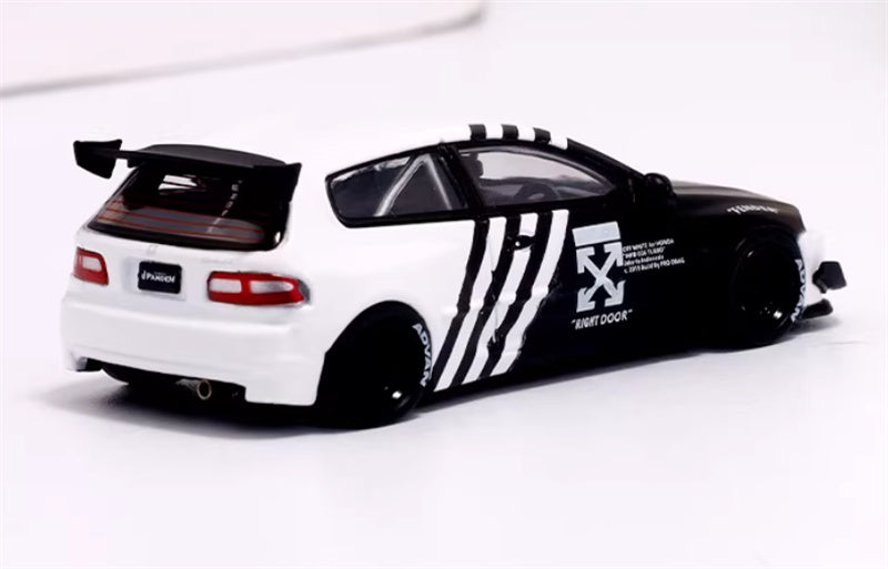 mymodelcollect Honda Civic EG6 Black white coating Limited Edition 999PCS ONLY 1:64 Car Pre-built Model view4