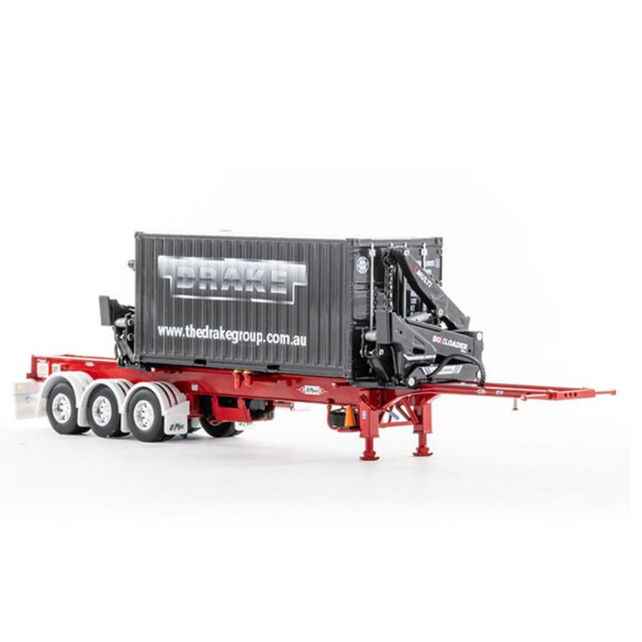 Drake O’Phee BoxLoader Container trailer RED 1/50 DIECAST Truck