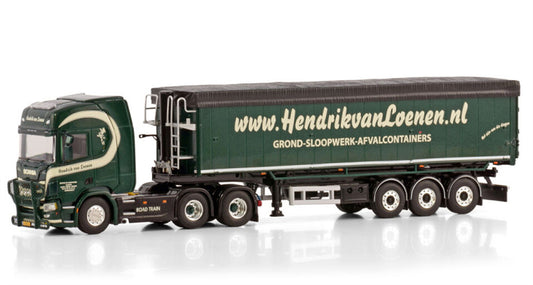 WSI SCANIA R HIGHLINE CR20H 6X2 TAG AXLE TIPPER VOLUME TRAILER - 3 AXLE Hendrik van Loenen 1:50 Model