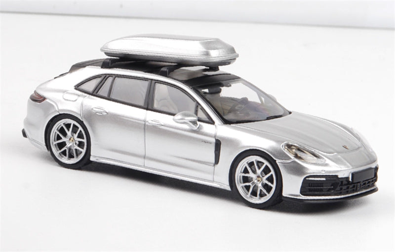 Rhino Model Porsche Panamera Hunting Edition Limited Edition 699PCS ONLY Silver - Comes with luggage 1:64 Car Pre-built Model view6