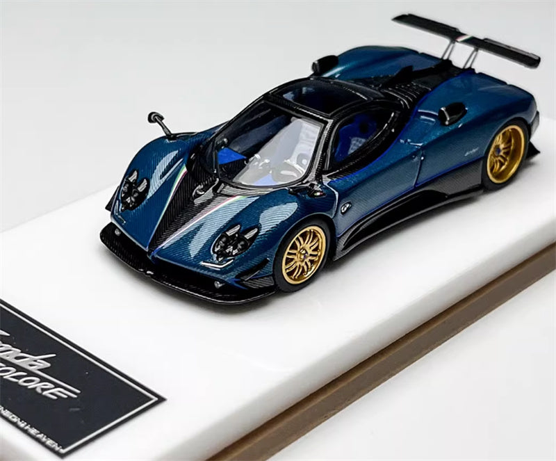 HH Model Pagani Zonda Tricolore Blue - Hardtop Edition 1:64 Car Pre-built Model view7