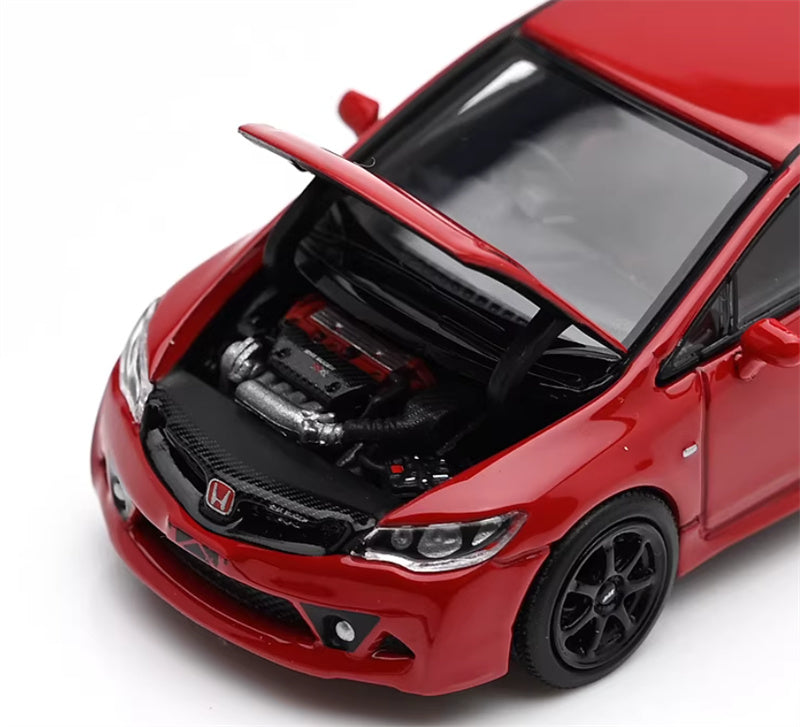 MOTORHELIX Honda Civic Mugen RR FD2 Red 1:64 car Pre-built Model view8