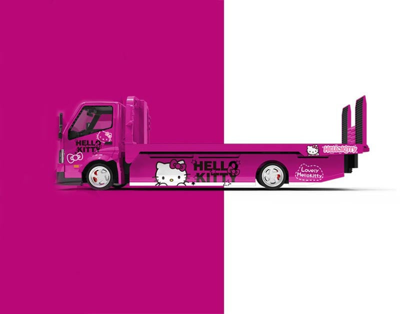 1:64 Hino H300 Kitty Dark Pink COOL.CAR DIECAST Model