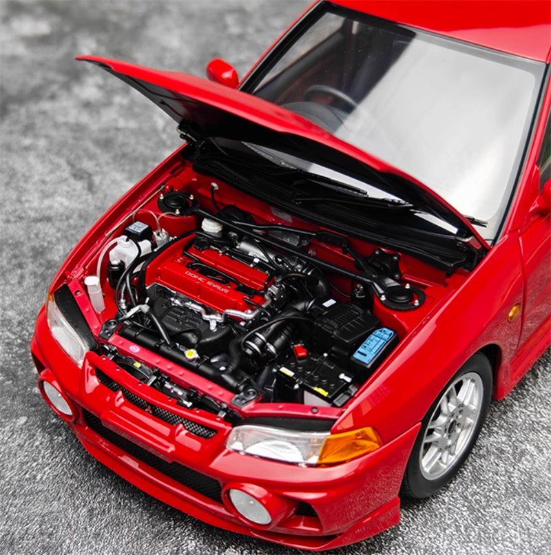 MOTORHELIX Mitsubishi Lancer Evolution IV Parma Red Limited Edition 499PCS ONLY 1:18 Car Pre-built Model view10