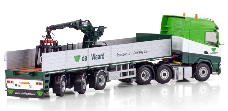 WSI DAF XG 6X2 TWIN STEER BRICK TRAILER - 3 AXLE De Waard B.V. 1:50 Truck Pre-built Model