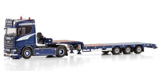 WSI SCANIA S NORMAL CS20N 4X2 SEMI LOW LOADER - 3 AXLE R.J. Boon transport 1:50 Model