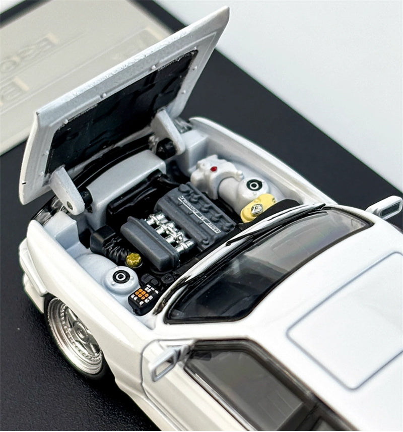 Mortal BMW E30 3 Series Touring Lowered Version version Openable Hood Pearl white Limited Edition 499PCS ONLY 1:64 Car Pre-built Model view7