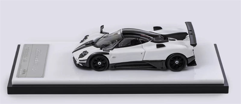 HKM Premium Pagani Zongta 760 Hardtop Ice Snow White Limited Edition 999PCS ONLY 1:64 Car Pre-built Model view2