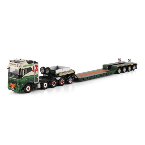 1:50 VOLVO WESTDIJK SE FH5 8X4 W/ ADD ON AXLE LOW LOADER 4 AXLE WSI Diecast Model