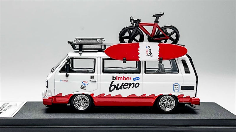 Mortal VW T3 Magway van BBS Bueno Color with accessories 1:64 Car Pre-built Model view3