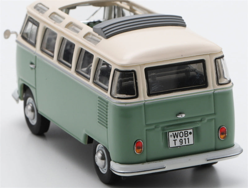 SCHUCO Volkswagen VW T1B Samba Green / White 1:43 Car Pre-built Model view5
