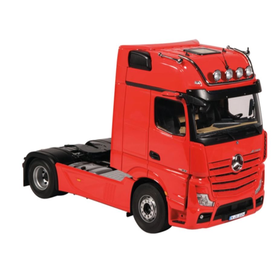 NZG Mercedes Benz Actros Lohr Red + Red Double layered Trailer KIT 1:18 DIECAST Truck Lorry