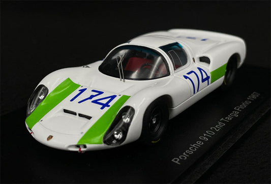 Spark Porsche 910 2nd Targa Florio 1967 L.CELLA 1:43 Car Pre-built Model view1