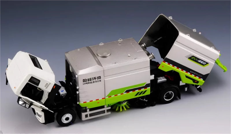 INE ENVIRO New energy 18 ton washing and sweeping vehicle Sand ash 1:35 Truck Pre-built Model