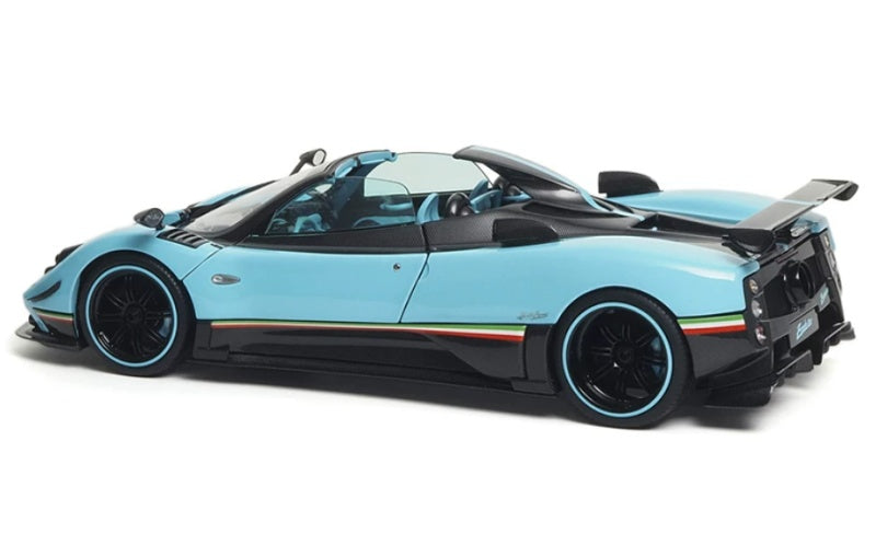1:18 Pagani Zonda Uno Almost Real convertible version T Blue Diecast Model view5