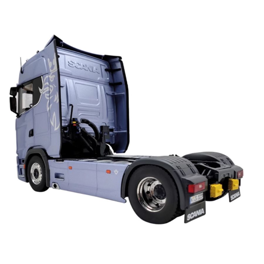 NZG SCANIA 730S Blue V8 transport vehicle + double-layer trailer 1:18 DIECAST Truck Lorry