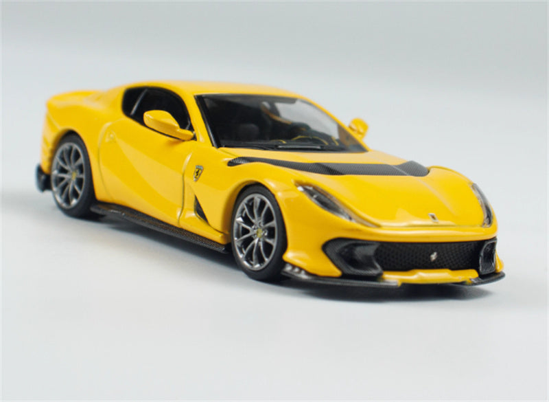 BBR MODELS Ferrari 812 Competizione Giallo Modena Yellow 1:64 Car Pre-built Model view2