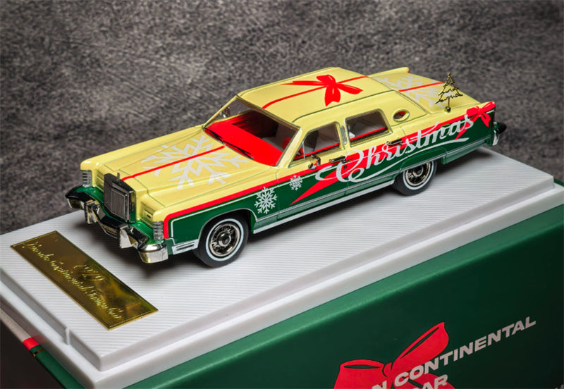 1:64 Lincoln Continental 1979 Christmas Turning Crush Limited Edition 999PCS ONLY DIECAST Civil Car Model