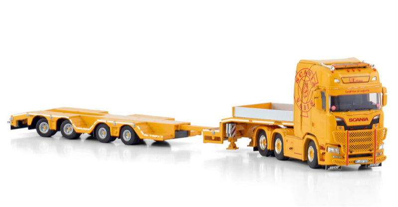 WSI SCANIA S HIGHLINE CS20H 6X2 TWINSTEER BROSHUIS WHEEL WELL SEMI LOWLOADER - 4 AXLE Einhaus 1:50 Model