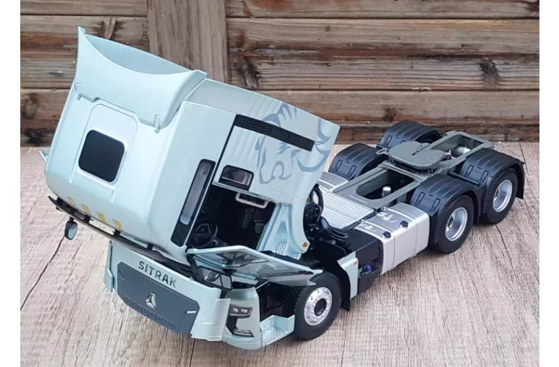 Sinotruk SITRAK C9H tractor sky blue high top domestic version 1:24 Truck Pre-built Airliner Model Display view5