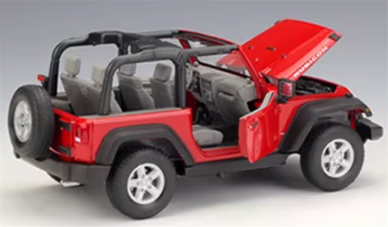 1:24 Jeep Wrangler 2007 Convertible 2007 Red  WELLY  DIECAST Car Model
