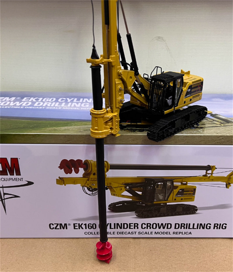 CATERPILLAR CZM  EK160 Cylinder Crowd Drilling Rig 1:50 Truck Pre-assembled Model Display