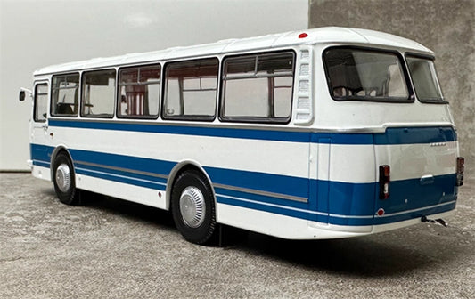 DEMPRICE Russian 695 Bus white - blue 1:43 Bus Pre-built Model view2
