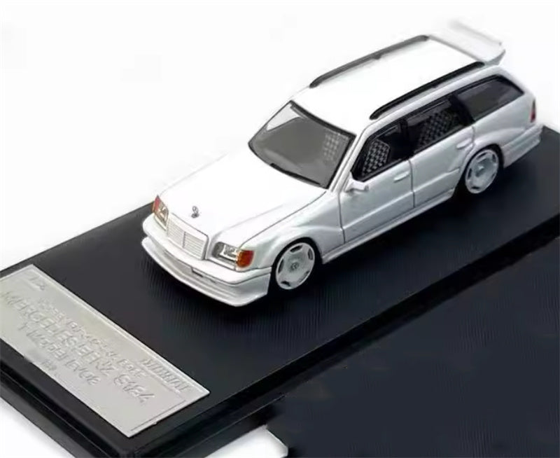 Mortal Mercedes Benz E-Class E300 station wagon S124 White HEC Exhibition Edition Limited Edition 1:64 Car Pre-built Model view1