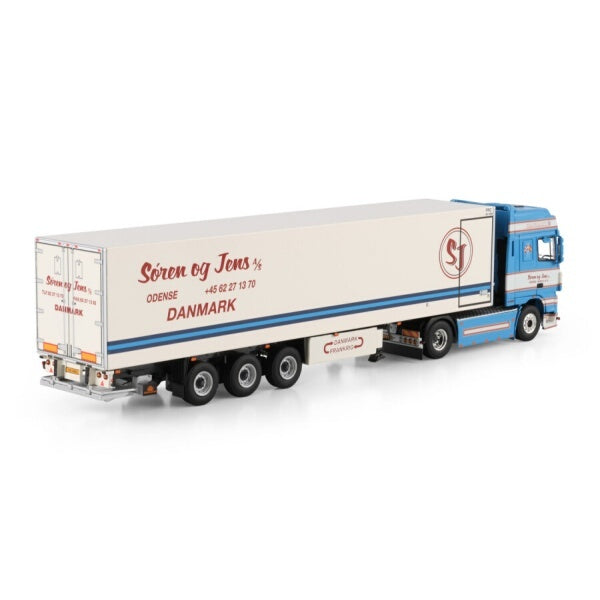 1:50 DAF SOREN OG JENS XF 95 4X2 REEFER TRAILER 3 AXLE WSI   Diecast Model
