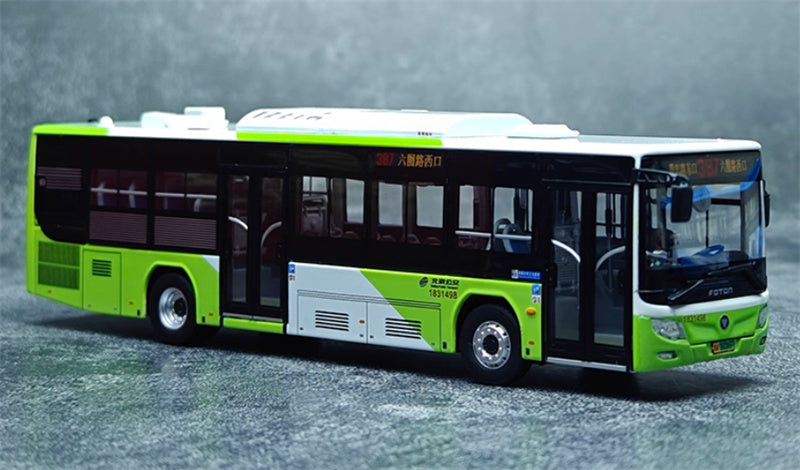 Beijing Public Transport Foton Bus Bafangda Single Machine Route 387 1:64 Bus Pre-built Model view1