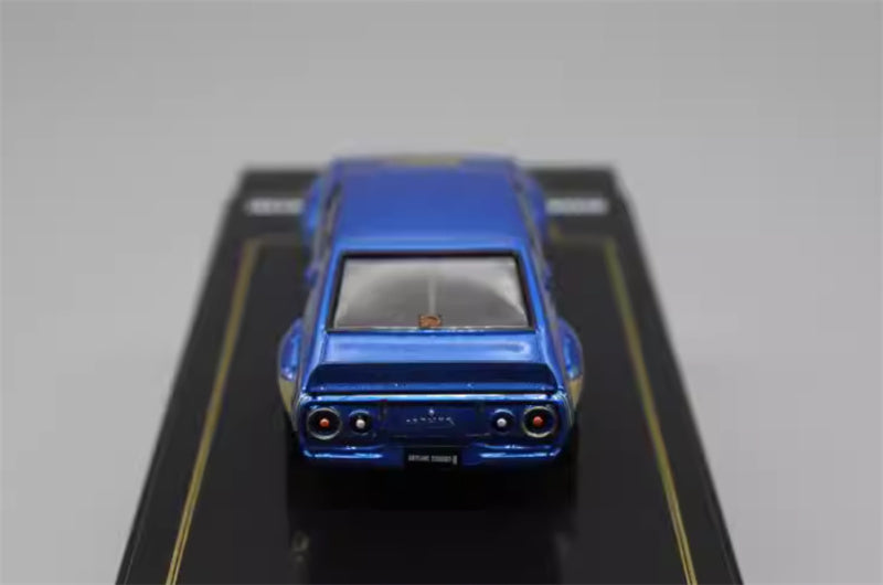 INNO64 Nissan Skyline 2000 GT-R (KPGC110) Blue # 73 1:64 car Pre-built Model view6