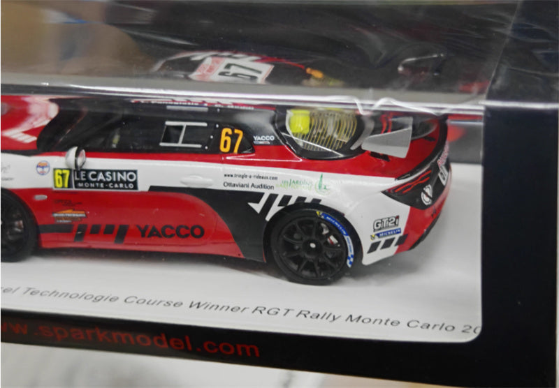 Spark Alpine A110 Rally RGT Chazel Technologie Course Winner RGT Rally Monte Carlo 2023 1:43 Car Pre-built Model view2