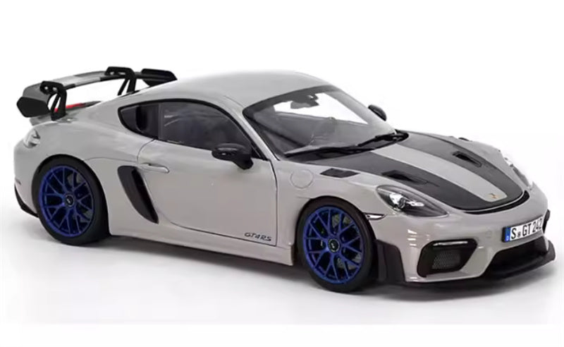 1:18 PORSCHE Cayman GT4 RS  Grey carbon cover  Norev Hard top Tail Wing Edition DIECAST Car Model