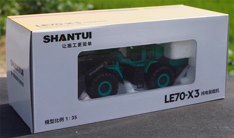 SHANTUI LE70-3X Pure Electric Wheel Loader New Energy Green 1:35 Truck Pre-built Model