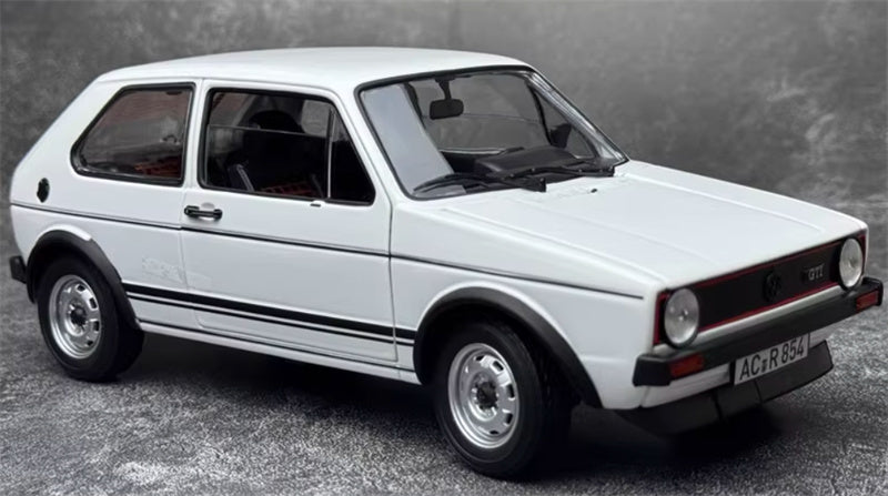 Norev Volkswagen VW Golf GTI 1976 First Generation White 1:18 Car Pre-built Model view4
