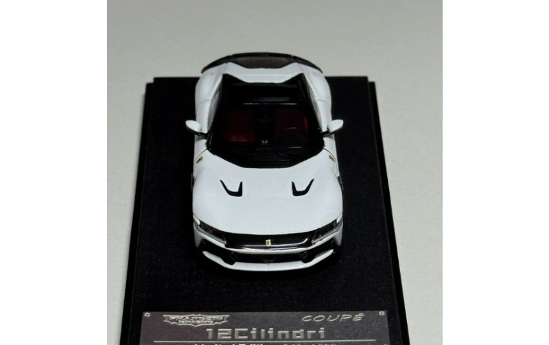 1:64 Ferrari 12 Cilindri Coupe  Hardtop white Phantom Knight  Limited Edition 999PCS ONLY DIECAST Model