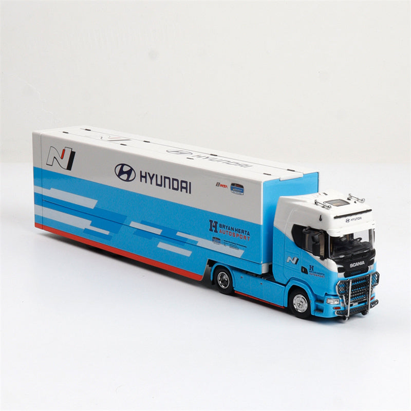 1:64 Scania S730 Hyundai Coating Blue/White MAXWELL DIECAST Model