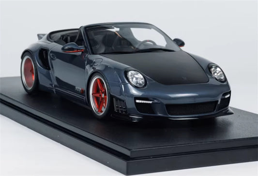 1:18 PORSCHE LB-WORKS 997 2016 Grey - Black Cover  GT SPIRIT Limited Edition Resin Car Model