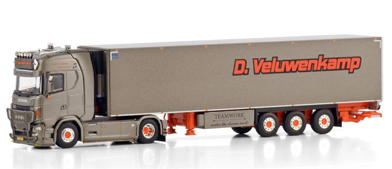 WSI  SCANIA S HIGHLINE CS20H 4X2 REEFER TRAILER - 3 AXLE D. Veluwenkamp Int. Transport B.V. 1:50 Truck Pre-built Model