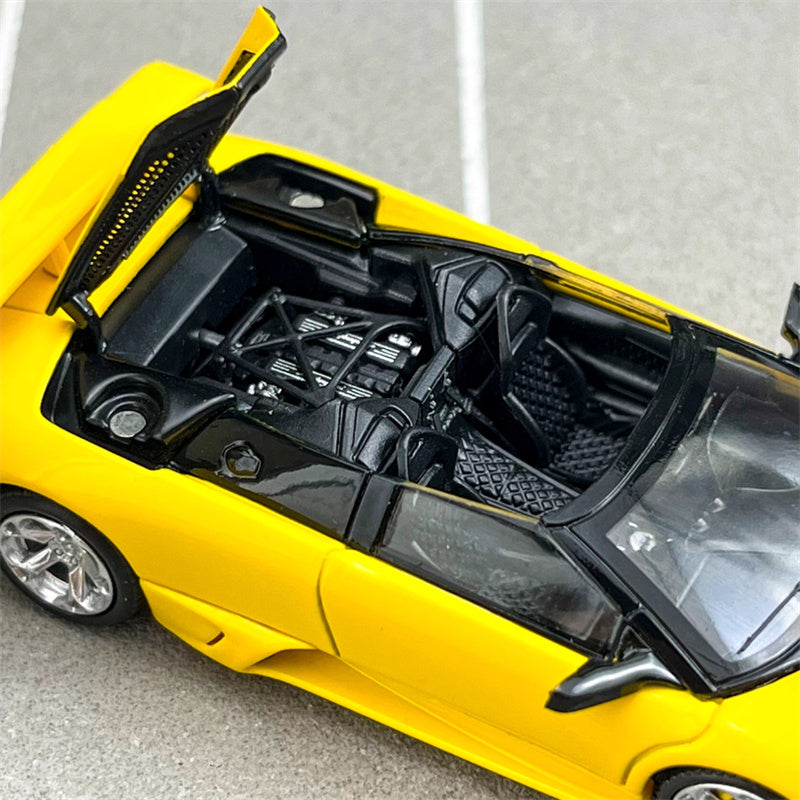 Phantom Knight Lamborghini Miura LP640 sports car Limited Edition 999PCS ONLY Convertible yellow 1:64 Car Pre-built Model view6