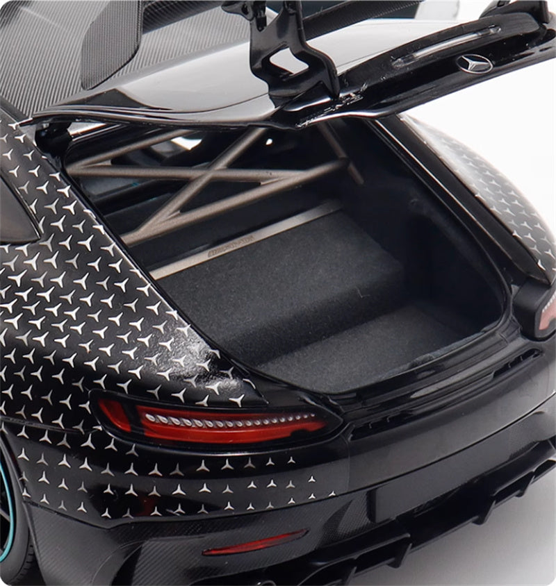 MINICHAMPS Mercedes AMG GT Black Series 2021 Starry Black Coating Limited Edition 400PCS ONLY 1:18 Car Pre-built Model view2