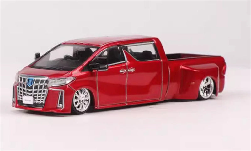 GCD TOYOTA NATS Alphard Pickup Super Dually red Limited Edition 500PCS ONLY RHD 1:64 Truck Pre-built Model view1