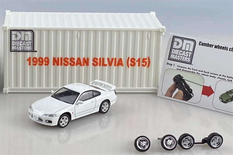 CATERPILLAR NISSAN SILVIA S15 white Right hand drive 1:64 Car Pre-built Model