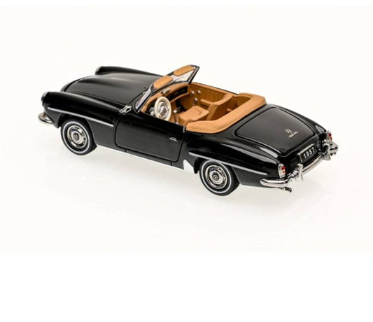 GFCC Mercedes Benz 190SL Convertible Luxury Classic Black 1957 Soft top 1:64 car Pre-built Model view2