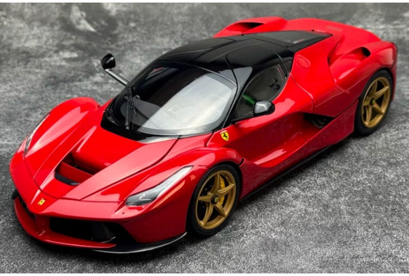 1:18 Ferrari LaFerrari  Standard Red Black Top - Gold Wheel BBR MODELS  DIECAST Model