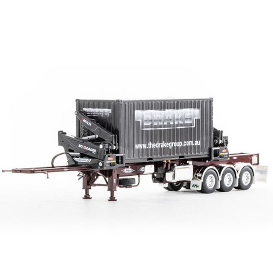 Drake O’Phee BoxLoader  Vintage Container trailer Burgundy 1/50 DIECAST Truck