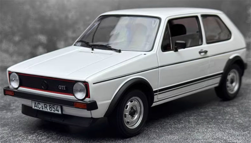 Norev Volkswagen VW Golf GTI 1976 First Generation White 1:18 Car Pre-built Model view1