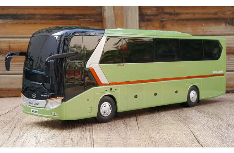 KING LONG XMQ6127 LongWei luxury bus light green 1:38 Bus Pre-built Airliner Model Display view1