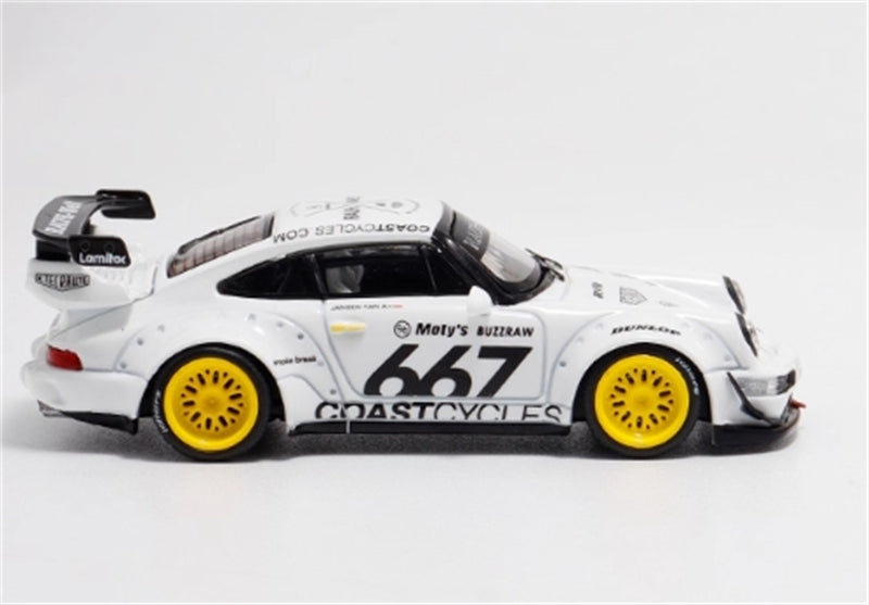1:64 Porsche 911 RWB964 #667 White #667 BSC DIECAST Limited Edition 499pcs ONLY Model